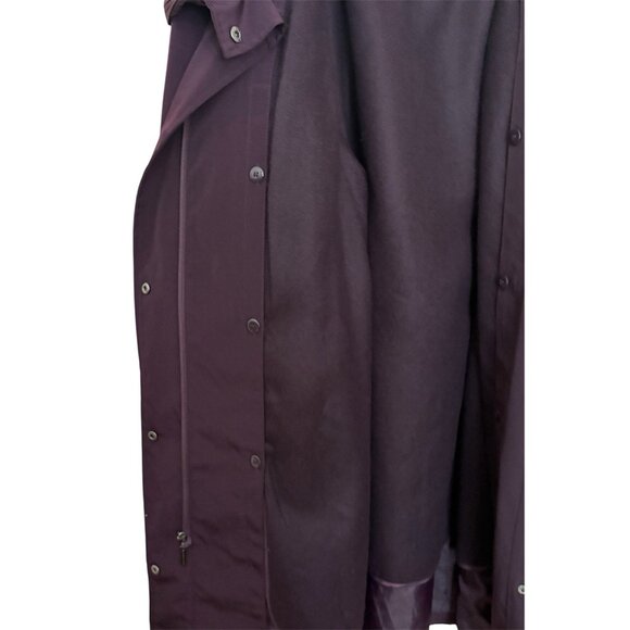 Coldwater Creek XL Women’s Purple Hooded Saturday In The Park Lined Raincoat - Picture 7 of 11